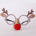 Miniatyrbillede 3 af 6: Julegave Børnebriller Stel Gevir Snemand Stel Julemandsdekorationer Børne Julebriller Red nose red frame antlers glasses