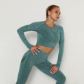 Miniatyrbild 1 av 11: Yoga Set Träningskläder Sportset Gymkläder Toppar Och Leggings För Kvinnor Green set M