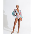 Miniatyrbillede 6 af 9: Printet Langærmet Bikini Sexet Heldragt Badedragt Dame Plus Size Badetøj Black Plain M