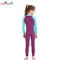 Miniatyrbillede 4 af 6: Badedragt til lille pige, ét stykke, lange ærmer, solbeskyttelse, hurtigtørrende, dykkerbørn, tøj, badetøj Women's dark blue XXL