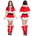 Pikkukuva 1 / 11: Jouluasu Seksikäs Nainen Halkio Cosplay Valkoinen Sametti Fleece Huivit Syvä Kiiltävä Body Lumityttö Asu Vuoden Mekko H7
