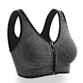 Pikkukuva 1 / 11: Joogaliivit Naisille Iskunkestävät Kuntosalipaita Urheiluliivit Vetoketjullinen Iso Nainen Push Up Rintaliivit Urheiluvaatteet Grey XL