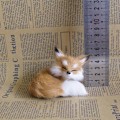 Miniatyrbillede 9 af 11: 3 Stilarter Mini Siddende Rævemodel Sød Simulation Brun Ræv Boligindretning Bryllupsfødselsdagsgave Plysfigurer Håndværk Miniaturer C