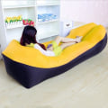 Miniatyrbild 1 av 7: Lazy Lay Bag Högkvalitativ Snabb Uppblåsbar Lazy Soffa Lounger Luftsoffa Unicorn Sittsäck Stol Utomhus Strand Lounger Yellow M