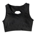 Miniatyrbild 11 av 11: Yoga Set Långärmad Crop Top T-shirt Leggings Träningsdräkt För Kvinnor Gray Bra Set L