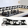 Miniatyrbild 3 av 5: WB08 01 Självhäftande 3D Blommor geometrisk Design PVC Vattentät Bård Tapet