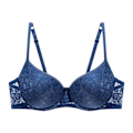 Miniatyrbild 1 av 4: Artdewred Sexig Push Up BH Plus Size Dam BH Behå Plunge Underkläder BH:ar För Kvinnor Underkläder Blue 85C