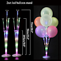 Miniatyrbillede 1 af 11: 7/11/19 Rør Ballonholder Balloner Stativ Søjle Konfetti Ballon Børnefødselsdag Baby Shower Bryllupsdekoration Forsyninger 2set LED stand a