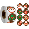 Miniatyrbild 2 av 11: 500 st/rulle Jul Godispåse Förslutningsetiketter Juldekoration för Hemmet Jultomte Julgran Ornament Nyår 2023 18
