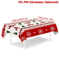 Miniatyrbild 6 av 7: Engångs Duk Merry Christmas PVC Julduk Juldekoration för Hemmet 2023 Xmas Navidad Noel Gåvor Nyårsafton Dekorationer 2024 XS0317-02
