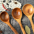 Miniatyrbilde 4 av 5: Kjøkkenredskapssett med tresleiv for suppe, 3 stk.