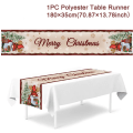 Miniatyrbillede 9 af 11: Juledug Bordløber Glædelig Jul Dekorationer 2023 Til Hjemmet Dug Navidad Noel Kerst Xmas Gaver Nytår 2024 Natal polyester 32 as picture