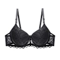 Miniatyrbild 1 av 4: B C Kup Sexig BH Underkläder Solid Push Up Dam BH Spets Black 95C