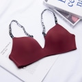 Miniatyrbillede 4 af 5: 75-85 A/B Cup Dame Trådløse BH'er Sømløse Bogstavstropper BH Sexet Undertøj Justerbar Push Up Bralette Black 80
