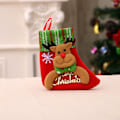 Miniatyrbild 11 av 11: Juldekorationer Jultomte Små Strumpor Julgranshänge Julstrumpor Presentpåse Julväska Sequined socks (Snowman style)