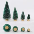Miniatyrbilde 2 av 8: 5 stk. Mini Juletre Plast Kunstig Juletre Ornament Vinter Snø Bordplate DIY Håndverk Juledekorasjon 2023 12.5cm