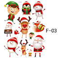 Miniatyrbild 11 av 11: Jul Fönsterdekorationer God Jul Dekorationer För Hemmet Jul Väggdekor Barnrum Väggdekaler Nyårsdekorationer D-8PCS