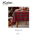 Miniatyrbild 6 av 11: Julhelg Duk Röd Rutig Bordsduk Vardagsrum Dekoration Te Bordsduk Bordsmatta Rektangulär Duk Large plaid red 140*220cm