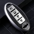 Miniatyrbillede 2 af 7: 4-knaps Bilnøgle Etui Cover til Nissan Leaf Micra Qashqai J11 J10 X Trail T32 Versa Note Patrol Nøgle Fob Cover Tilbehør Red