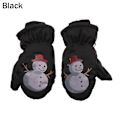 Miniatyrbilde 1 av 11: 1 Par Nye Mote Barn Vinter Snø Varme Hansker Gutter Jenter Ski Vindtett Vanntett Tykke Votter Holder Fingrene Varme C-black 0-5 years One Size