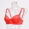 Miniatyrbilde 2 av 5: Dame Sexy BH Blomsterblondebroderi Transparent Supertynn Undertøy Pustende BH-er Black 36B