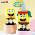 Miniatyrbillede 5 af 9: SvampeBob Firkant Mikropartikler Byggeklodser By Patrick Star Blæksprutte Charme Børnelegetøj Fødselsdagsgaver 785pcs Original box