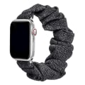 Miniatyrbillede 7 af 11: Scrunchie rem til Apple Watch rem 44mm 40mm iWatch 42/38mm Elastisk Nylon Solo Loop smart armbånd applewatch serie 5 43 SE 6 Black daisy flower 38mm or 40mm