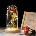 Miniatyrbilde 7 av 11: Drop shipping Galaxy Rose Kunstige Blomster Skjønnheten og Udyret Rose Bryllupsdekor Kreativ Valentinsdag Morsdagsgave Purple