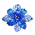 Miniatyrbillede 1 af 11: 5 stk. Glitter Kunstige Juleblomster Juletræspynt til Hjemmet Falske Blomster Julepynt Nytårsdekoration royal blue 9cm