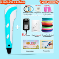 Miniatyrbild 1 av 11: 3D-penna för barn 3D-ritningspenna med LCD-skärm Kompatibel med PLA-filament Leksaker för barn Julklapp Födelsedagspresent PLA Filagment EU 100M PLA  Albulm7