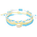 Miniatyrbilde 8 av 10: Armbåndsett i tre deler, amerikansk vestkyststil, skallvoksline, håndvevd 18-6/9-32/40-1