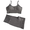 Miniatyrbild 11 av 11: Yoga Set Sportdräkt Träningskläder Aktiv Outfit Fitness Gymset för Kvinnor Blue Set L