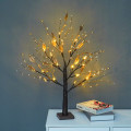 Pikkukuva 10 / 11: Led-puuvalo, kiitospäivän somistus, kodin koristelulamppu, joulujuhlat, helmiäispuu Golden five-pointed star tree lamp