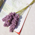 Miniatyrbild 2 av 8: 6 Stycken/Knippe PE Lavendel Billig Konstgjord Blomma Grossist Växt Väggdekoration Bukett Material Manuell Gör-det-själv Vasar för Hemmet 8