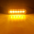 Miniatyrbild 6 av 11: LED-blixtljus Blinkande grilljus Bil nödljus 6LED VARNINGSLJUS polisbelysning för bil LASTBIL strobe LED-ljus 12v 24v white 1 piece