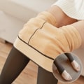 Miniatyrbild 5 av 11: Vinter Varma Isolerade Tights Dam Leggings Elastiska Tjocka Fleece Tights Hög Midja Termiska Leggings Tights Hud-Transparent style 9-80g One Size