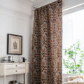 Pikkukuva 3 / 8: Boho Geometrinen Boheemi Verho Makuuhuoneeseen Olohuoneeseen Puuvilla Pellava Painetut Koristeverhot Tupsulla Kodin Sisustus E0014 W150XH220