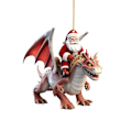 Miniatyrbilde 2 av 11: 2023 Juletrepynt Flygende Drage Ornament Drage Nøkkelring Vindusdekor Akryl Drage Festdekorasjon Tilbehør Gaver B-c One Size