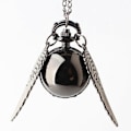 Miniatyrbillede 7 af 7: Anime Quidditch Sfærisk Lommeur Vinger Retro Flip Quartz Ur Harry Potter Snitch Lommeur Spider web bronze