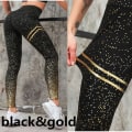 Miniatyrbild 5 av 7: Yogabyxor Dam Hög Midja Träningsleggings Push Up Gym Tights Löpning Fitness Sportbyxor Mode Tjej leggings white-gold L