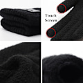 Miniatyrbilde 4 av 9: Vinter Herre Strikkede Hansker Touchscreen Høy Kvalitet Mann Votter Tykkere Varm Ull Kasjmir Solid Herre Business Hansker Høst Black One Size