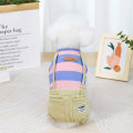 Miniatyrbild 4 av 11: Randiga overaller för husdjur stripe-Pink S