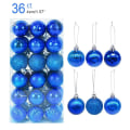 Miniatyrbild 1 av 11: 1 låda Julkulor Julgranskulor Jul Hängande Trädhängen Hemfestdekor 2023 Nyårspresent Noel Navidad 36pcs royal blue as picture