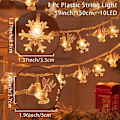 Miniatyrbillede 7 af 11: Juletræ Snefnug LED Lys Kæde Banner Juledekoration 2023 til Hjemmet Navidad Juletræsindretning Eventyrlys Vedhæng light style 3