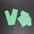 Miniatyrbilde 8 av 11: Yoga Sett Topper Og Leggings Treningsklær Aktive Klær For Kvinner Grey L
