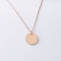 Pikkukuva 7 / 11: Peili ruostumaton teräs pyöreä riipus kaulakoru DIY lyhyt kaulakoru kaulusketju Rose Gold 20mm Pendant