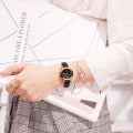 Miniatyrbillede 1 af 7: Mode Mesh Rem Kvarts Ur Ikke-Mekanisk Dameur Selvlysende Vandtæt Dobbelt Kalender Kvinde Studerende Stål Rem Ur Breathable belt black surface