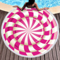 Miniatyrbild 3 av 11: Frukt Sommar Vattenmelon Apelsin Kiwi Strandhandduk Rund Havsfilt Kawaii Yogamatta Picknickmatta Absorberande Manteau Kappa 1