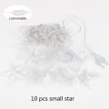 Miniatyrbilde 4 av 5: 2M Stjerne Fairy Lights Julestjerne Lyslenke Garland Led Gardin Bryllup/Hjem/Fest/Hage/Bursdag Dekorativ Belysning White 2M 90LEDs