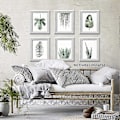 Miniatyrbilde 3 av 4: Botaniske trykkplakater, sett med 6, 8x10 trykk uten ramme, stue botanisk blad art deco, botanisk maleri
